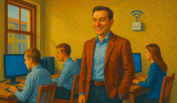 Equipped Office with Staff